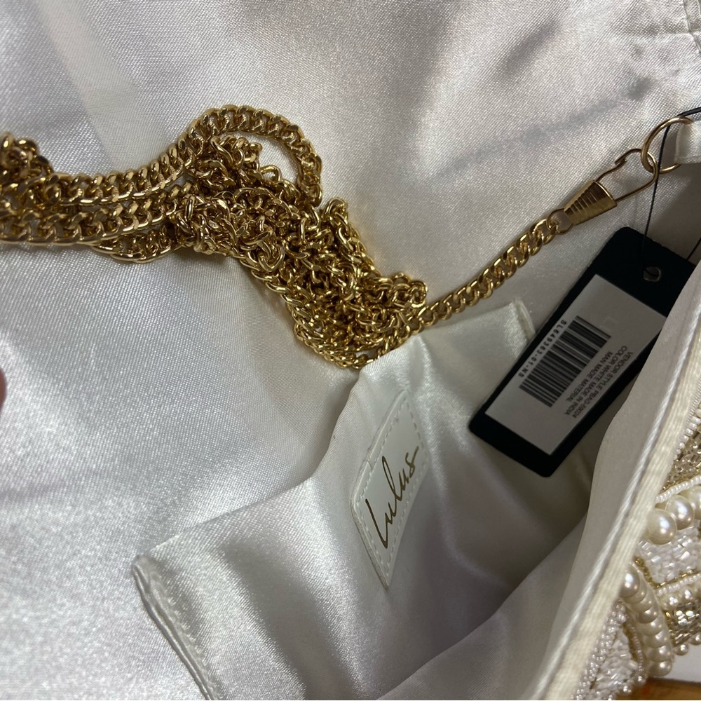 Lulus Piece of Love White Multi Beaded Clutch - Picture 10 of 11